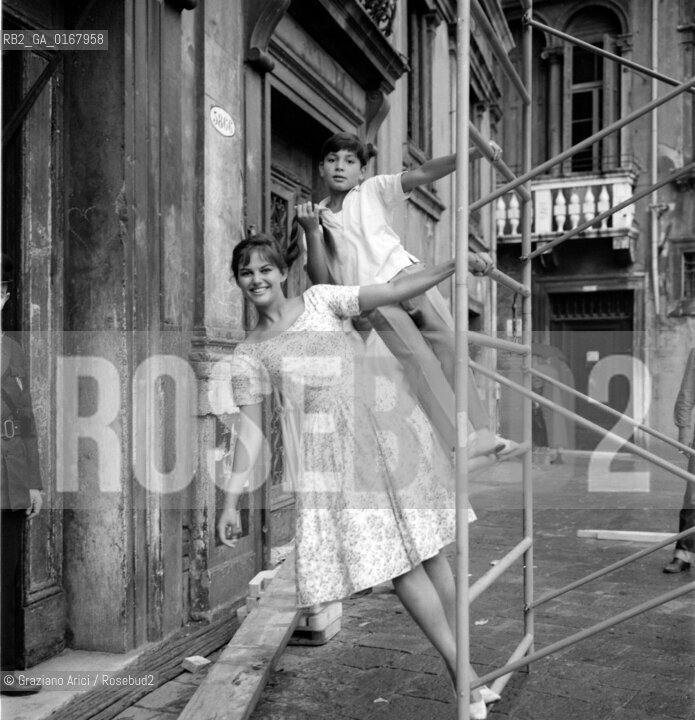THE ACTRESS CLAUDIA CARDINALE   AT INTERNATIONAL FILM FESTIVAL  IN VENICE - 1958 - © ARCHIVIO Graziano Arici/Rosebud2  / ATTRICE / MOSTRA DEL CINEMA