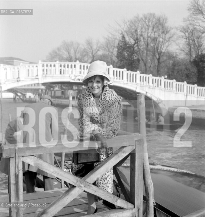 THE ACTRESS CLAUDIA CARDINALE  IN VENICE - 1960 - © ARCHIVIO Graziano Arici/Rosebud2  / ATTRICE / PELLICCIA