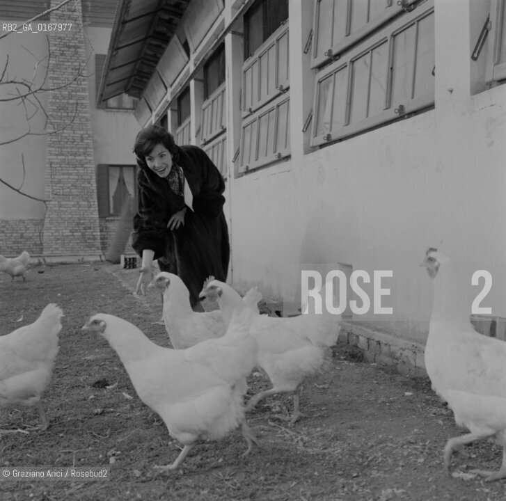 THE OPERA SINGER ROSANNA CARTERI AT HOME IN PADUA - 1960 © ARCHIVIO Graziano Arici/Rosebud2  / MUSICA / OPERA LIRICA / GALLINE