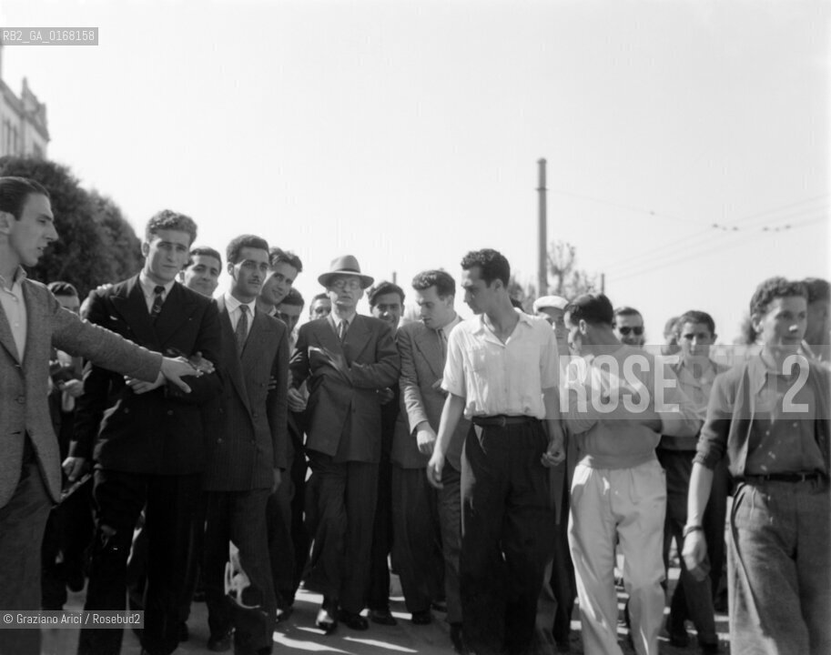MEETING OF THE ITALIAN POLITICIAN ALCIDE DE GASPERI IN VENICE - APRIL 1948 © ARCHIVIO Graziano Arici/Rosebud2 
