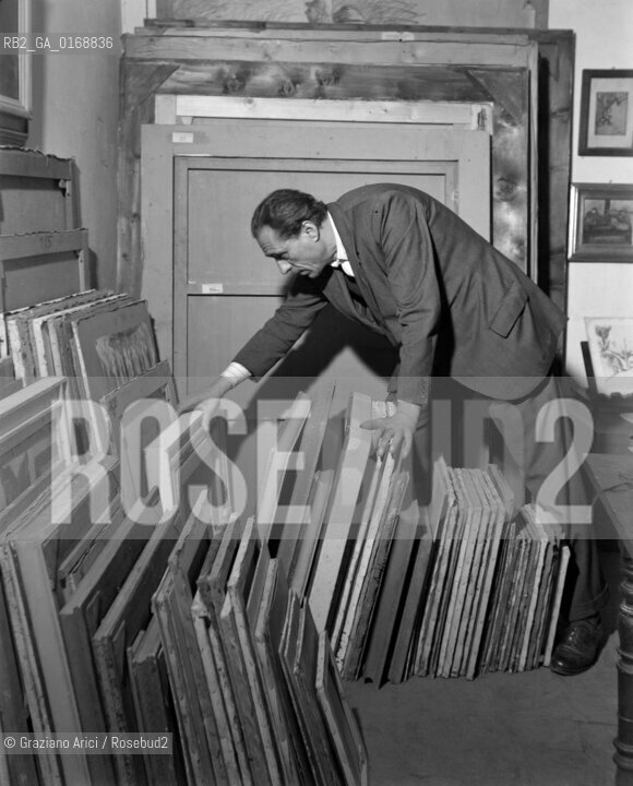 THE PAINTER OTTONE ROSAI - FLORENCE - 1948 © ARCHIVIO Graziano Arici/Rosebud2  / ARTE / PITTORE