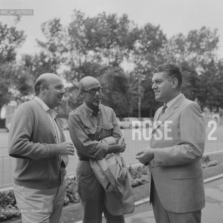 CINEMA / IL CRITICO ERNESTO G.LAURA CON ORAZIO GAVIOLI E MARCELLO BERNARDI / MOSTRA INTERNAZIONALE DARTE CINEMATOGRAFICA, BIENNALE 1969 - © ARCHIVIO Graziano Arici/Rosebud2 