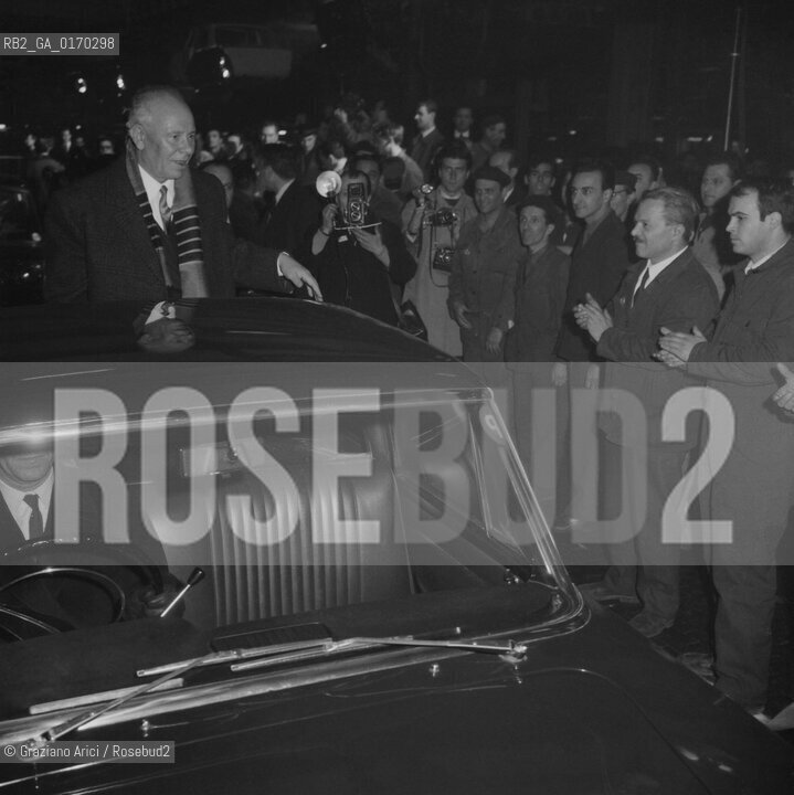 PODGORNY, NIKOLAI VIKTOROVICH /  POLITICA /  PRESIDENTE DELLURSS (RUSSIA) IN VISITALLA FIAT MIRAFIORI DI TORINO /  1967  - © ARCHIVIO Graziano Arici/Rosebud2 