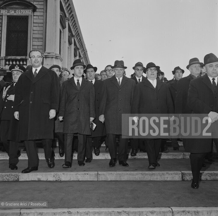 PODGORNY, NIKOLAI VIKTOROVICH /  POLITICA /  PRESIDENTE DELLURSS (RUSSIA) IN VISITA A VENEZIA / SINDACO FAVARETTO-FISCA /  1967  - © ARCHIVIO Graziano Arici/Rosebud2 