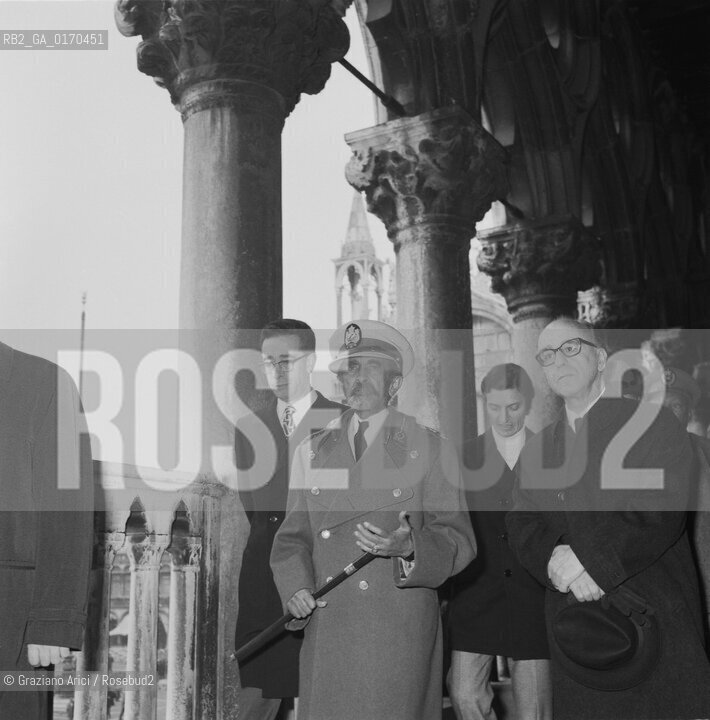 POLITICA /  LIMPERATORE DETIOPIA HAILE SELASSIE  IN VISITA A VENEZIA / CON IL SINDACO LONGO / A PALAZZO DUCALE / 1970 - © ARCHIVIO Graziano Arici/Rosebud2 