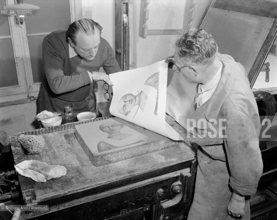 THE PAINTER MASSIMO CAMPIGLI - VENICE - 1951 © ARCHIVIO Graziano Arici/Rosebud2  / ARTE / PITTORE