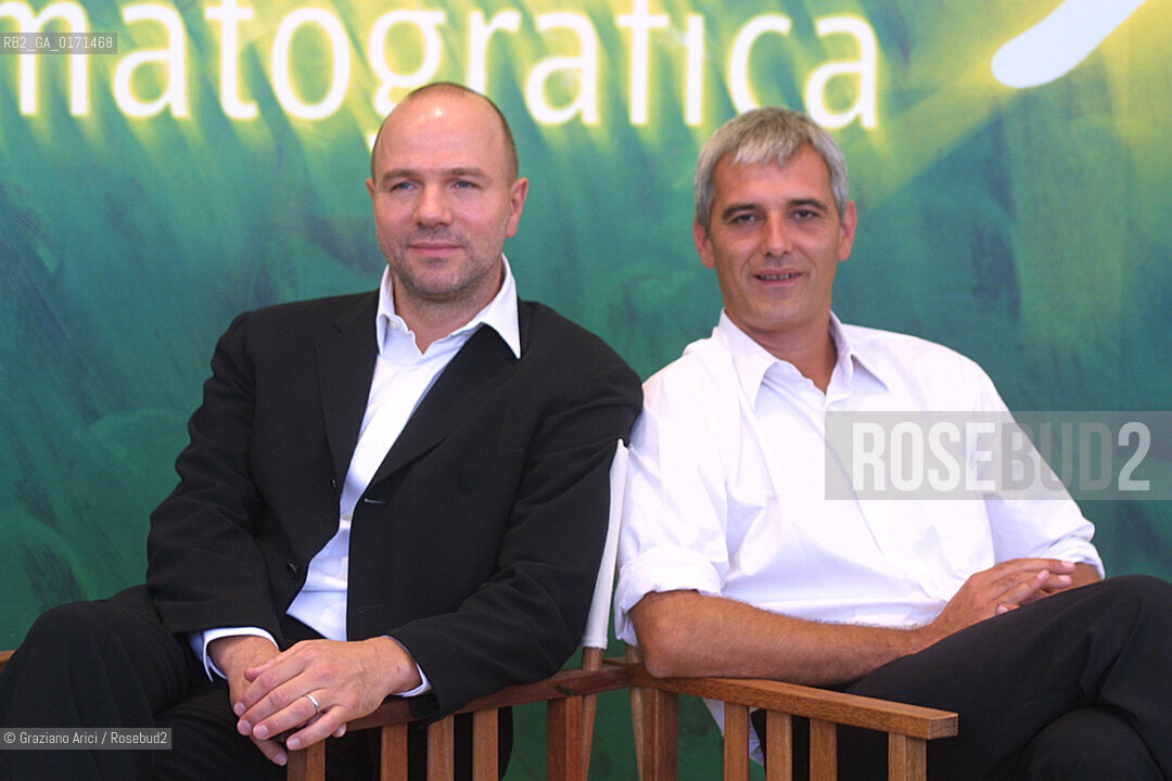 04/09 - VENICE - 58. INTERNATIONAL FILM FESTIVAL - LEMPLOI DU TEMPS - THE DIRECTOR LAURENT CANTET WITH THE ACTOR AURELIEN RECOING  - ©Graziano Arici/Rosebud2