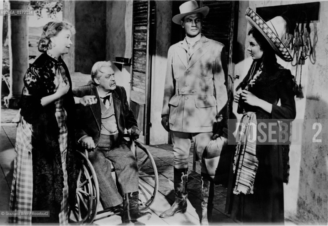 A SEQUENCE FROM THE MOVIE DUEL IN THE SUN  WITH THE ACTORS LILLIAN GISH, LIONEL BARRYMORE, JOSEPH COTTEN AND JENNIFER JONES, DIRECTED BY KING VIDOR - 1948 - IX INTERNATIONAL FILM FESTIVAL IN VENICE - © ARCHIVIO Graziano Arici/Rosebud2  / SCENA DAL FILM / CINEMA / MOSTRA DEL CINEMA