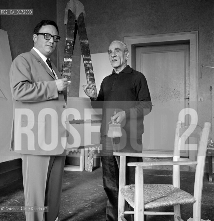 THE PAINTER VIRGILIO GUIDI IN HIS STUDIO - VENICE - 1970 - © ARCHIVIO Graziano Arici/Rosebud2  / ARTE / PITTORE