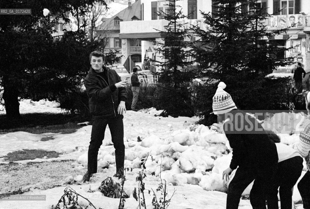 THE  SINGER JOHNNY HALLYDAY - CORTINA - 1961 © ARCHIVIO Graziano Arici/Rosebud2  / MUSICA / POP ROCK / CANTANTE