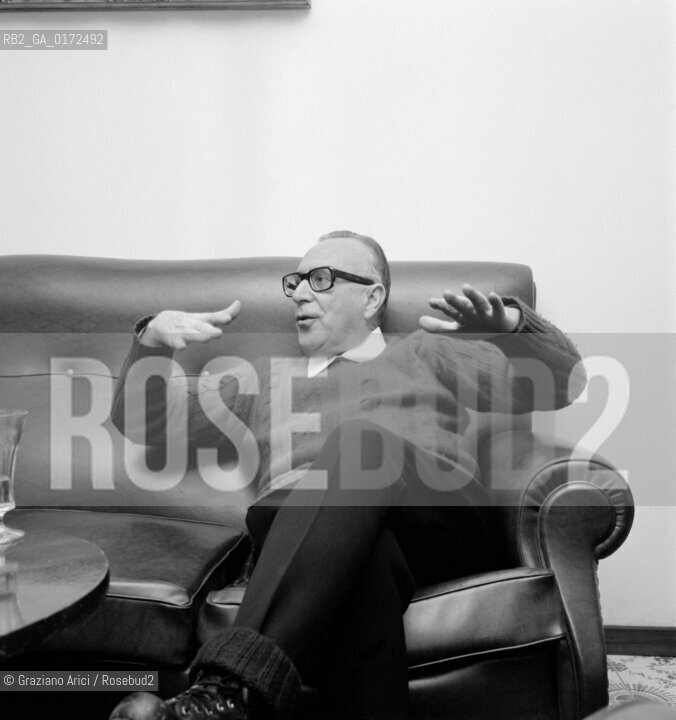 THE POLITICIAN MARIANO RUMOR - ASIAGO - 1973 © ARCHIVIO Graziano Arici/Rosebud2  / POLITICA
