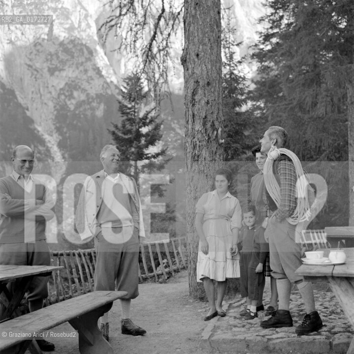 THE KING LEOPOLD III OF BELGIUM IN S.MARTINO DI CASTROZZA (ITALY) - 196?  © ARCHIVIO Graziano Arici/Rosebud2  / NOBILE