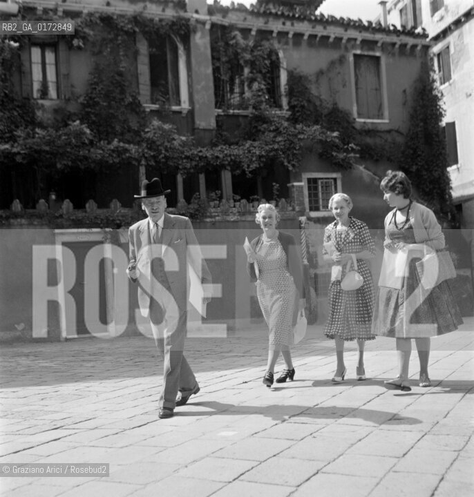 THE FORMER ENGLISH PREMIER CLEMENT RICHARD ATTLEE WITH HIS WIFE VIOLET IN VENICE - 1963 © ARCHIVIO Graziano Arici/Rosebud2  / POLITICA..