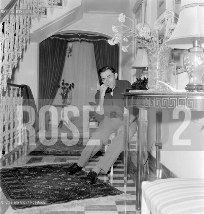 THE CHAMPION CYCLIST FAUSTO COPPI AT HOME - NOVI LIGURE - 1960 © ARCHIVIO Graziano Arici/Rosebud2  / SPORT / BICICLETTA / CICLISMO