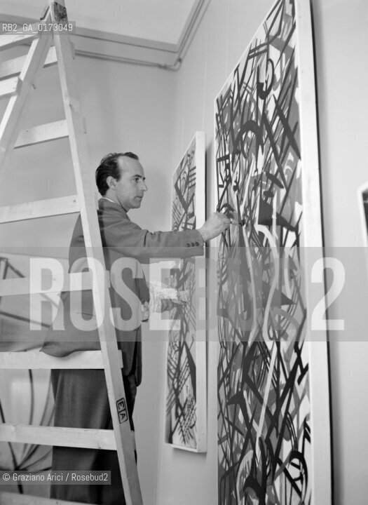 THE PAINTER SAVELLI IN VENICE - 1950 - © ARCHIVIO Graziano Arici/Rosebud2  / ARTE / PITTORE