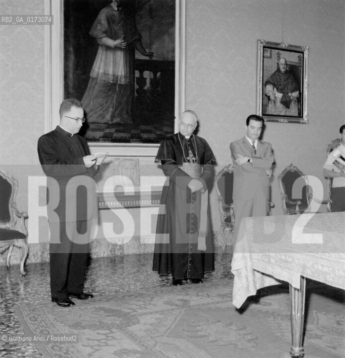 THE PATRIARCH GIOVANNI URBANI WITH FLORIS LUIGI AMMANNATI - VENICE - 1959 - © ARCHIVIO Graziano Arici/Rosebud2  / PATRIARCA / RELIGIONE / VARIE