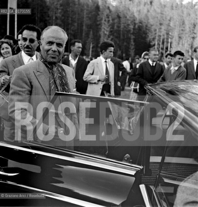THE PRESIDENT OF THE REPUBLIC OF TUNISIA HABIB IBN ALI BURGHIBA IN CORTINA DAMPEZZO - 1960 © ARCHIVIO Graziano Arici/Rosebud2  / POLITICA / PRESIDENTE
