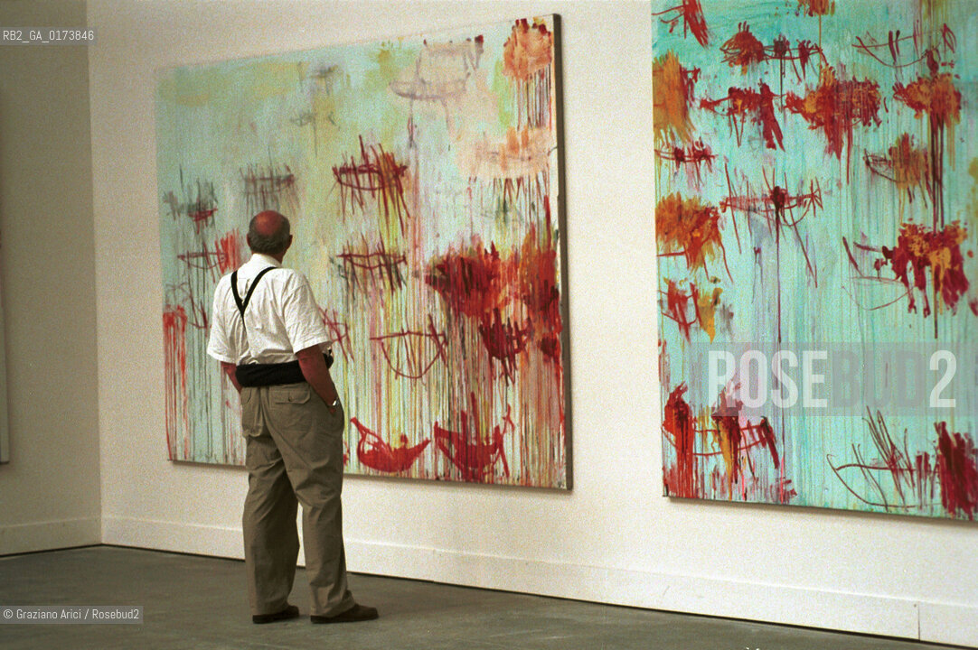 49¡ ESPOSIZIONE INTERNAZIONALE DARTE-  LA BIENNALE DARTE - ITALIAN PAVILLION - CY TWOMBLY IN HIS ROOM  LEPANTO  -2001  @ Graziano Arici/Rosebud2 / ARTE / PITTORE