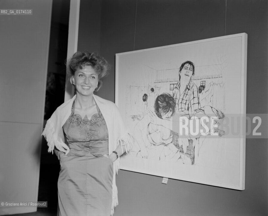 THE PAINTER ANNA SALVATORE IN HER STUDIUM - ROME - 1949 © ARCHIVIO Graziano Arici/Rosebud2  / ARTE / PITTORE