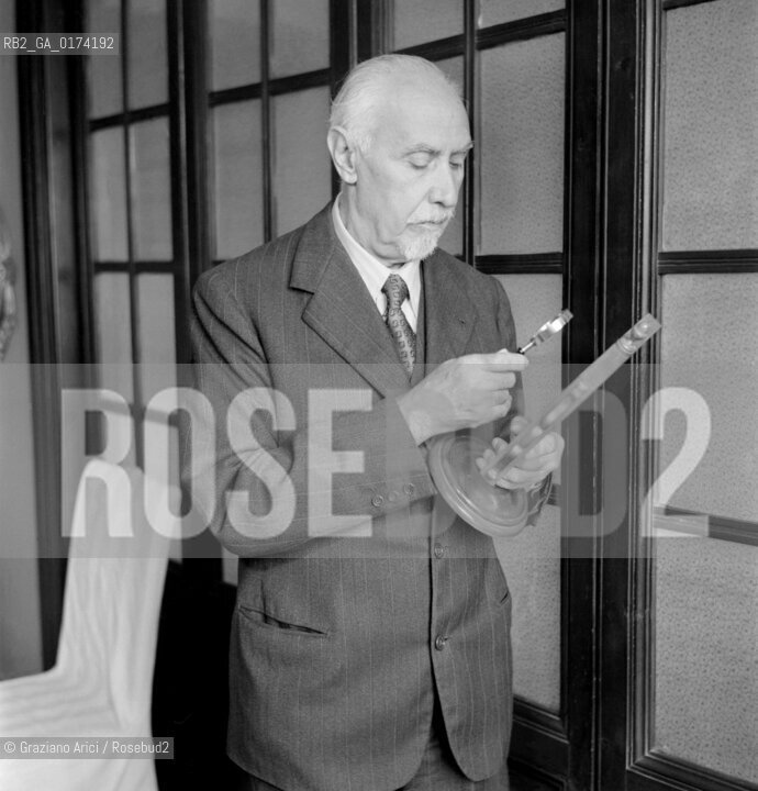 THE  POLITICIAN IVANOE BONOMI IN HIS STUDIUM - ROME - 1947 - © ARCHIVIO Graziano Arici/Rosebud2  / POLITICA / UOMO POLITICO