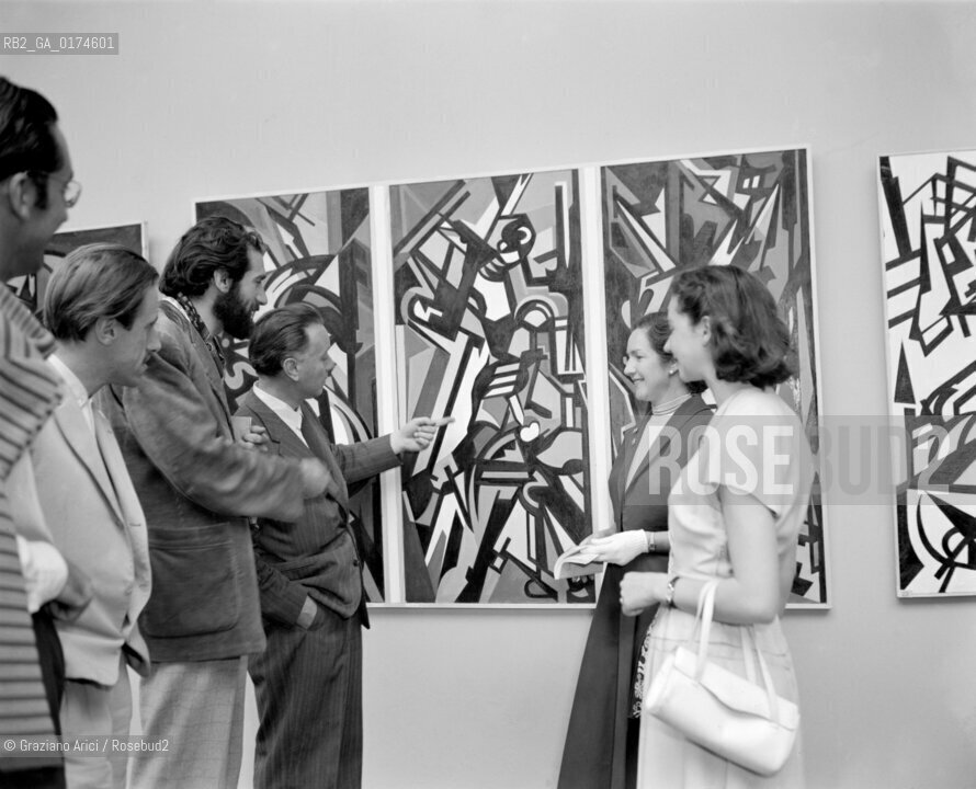 THE PAINTERS EMILIO VEDOVA AND RENATO BIROLLI IN VENICE - 1950 © ARCHIVIO Graziano Arici/Rosebud2  /ARTE / PITTORE