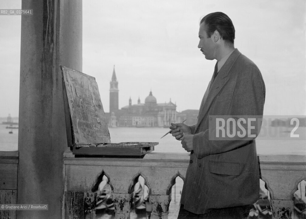 THE PAINTER ANTON ZORAN MUSIC - VENICE - 1946 - © ARCHIVIO Graziano Arici/Rosebud2  / ARTE / PITTORE