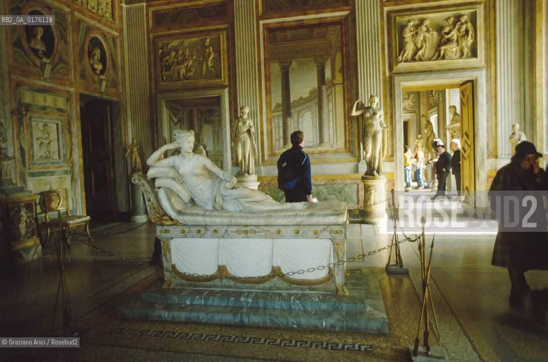 LAZIO, ROMA : MUSEO GALLERIA BORGHESE - PAOLINA BONAPARTE DI ANTONIO CANOVA - © 1995 Graziano Arici/Rosebud2 / GEO /