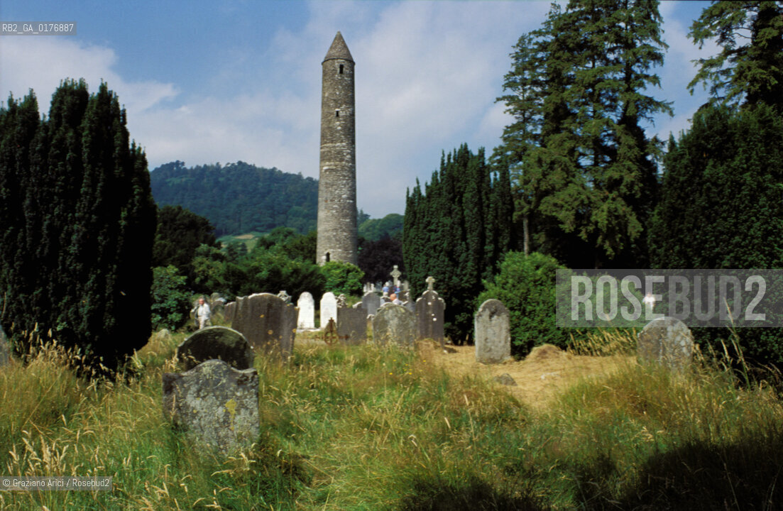 IRLANDA (LEINSTER) GLENDALOUGH : PANORAMA DEL SITO    - © 2002 Graziano Arici/Rosebud2 / GEO