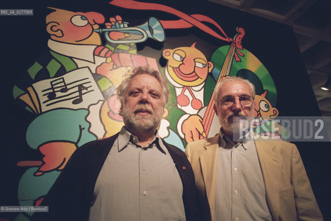 I DISEGNATORI SERGIO STAINO CON FRANCESCO ALTAN - © 2002 Graziano Arici/Rosebud2  /VIGNETTISTA / FUMETTI