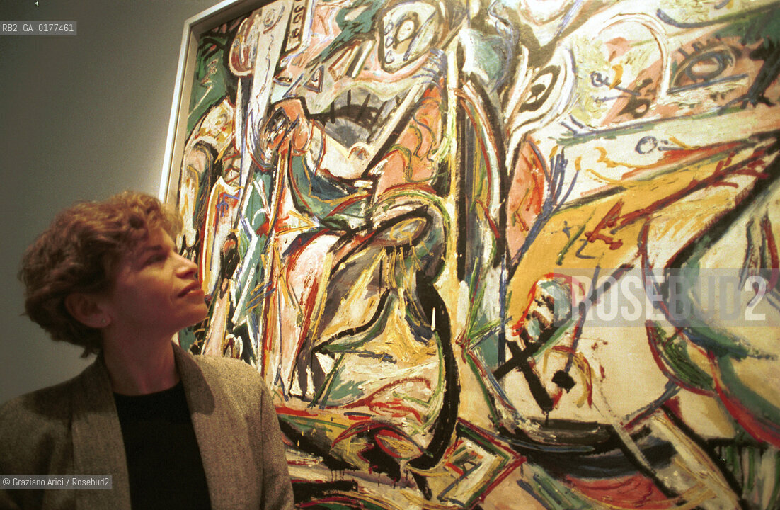 VENEZIA 21/3/02 - MUSEO CORRER -  MOSTRA LAMERICA DI POLLOCK/ JACKSON POLLOCK A VENEZIA, LA CURATRICE ELLEN G. LANDAU - @ Graziano Arici/Rosebud2