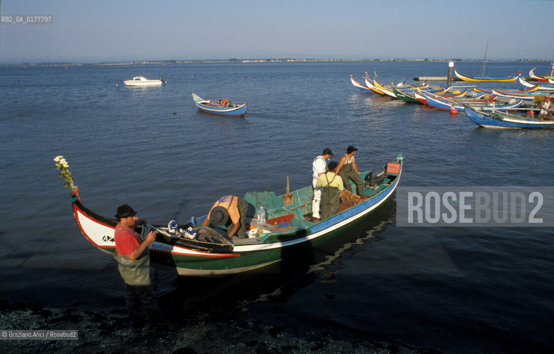 PORTOGALLO, (LE BEIRAS) RIA DE AVEIRO : BARCHE DA PESCA     @ 2002 Graziano Arici/Rosebud2  / GEO