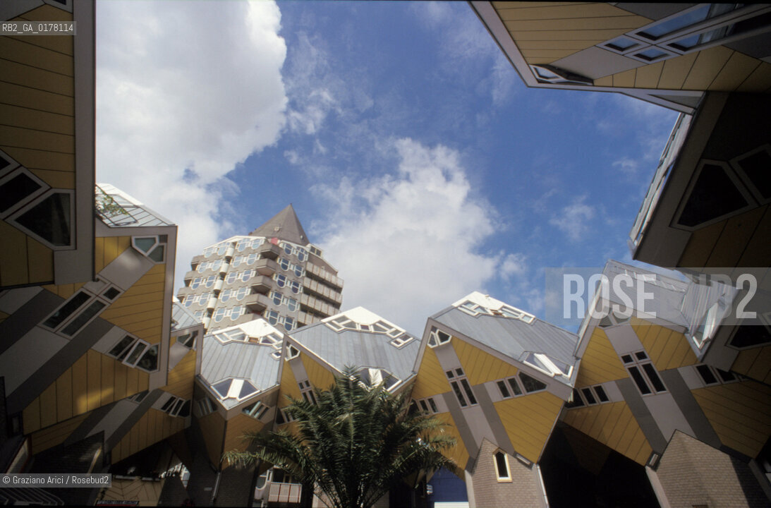 OLANDA , ROTTERDAM : LE CASE CUBICHE  E LA TORRE DI PETE BLOM   -  © 2002 Graziano Arici/Rosebud2 / ARCHITETTURA CONTEMPORANEA / GEO