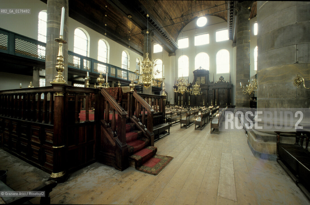 OLANDA , AMSTERDAM : LA GRANDE SINAGOGA PORTOGHESE - ESNOGA -  © 2002 Graziano Arici/Rosebud2 / EBREI / GEO