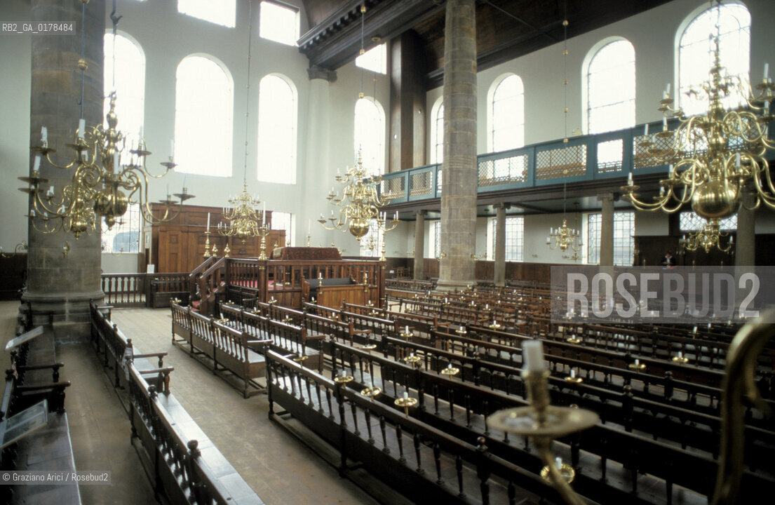 OLANDA , AMSTERDAM : LA GRANDE SINAGOGA PORTOGHESE - ESNOGA -  © 2002 Graziano Arici/Rosebud2 / EBREI / GEO