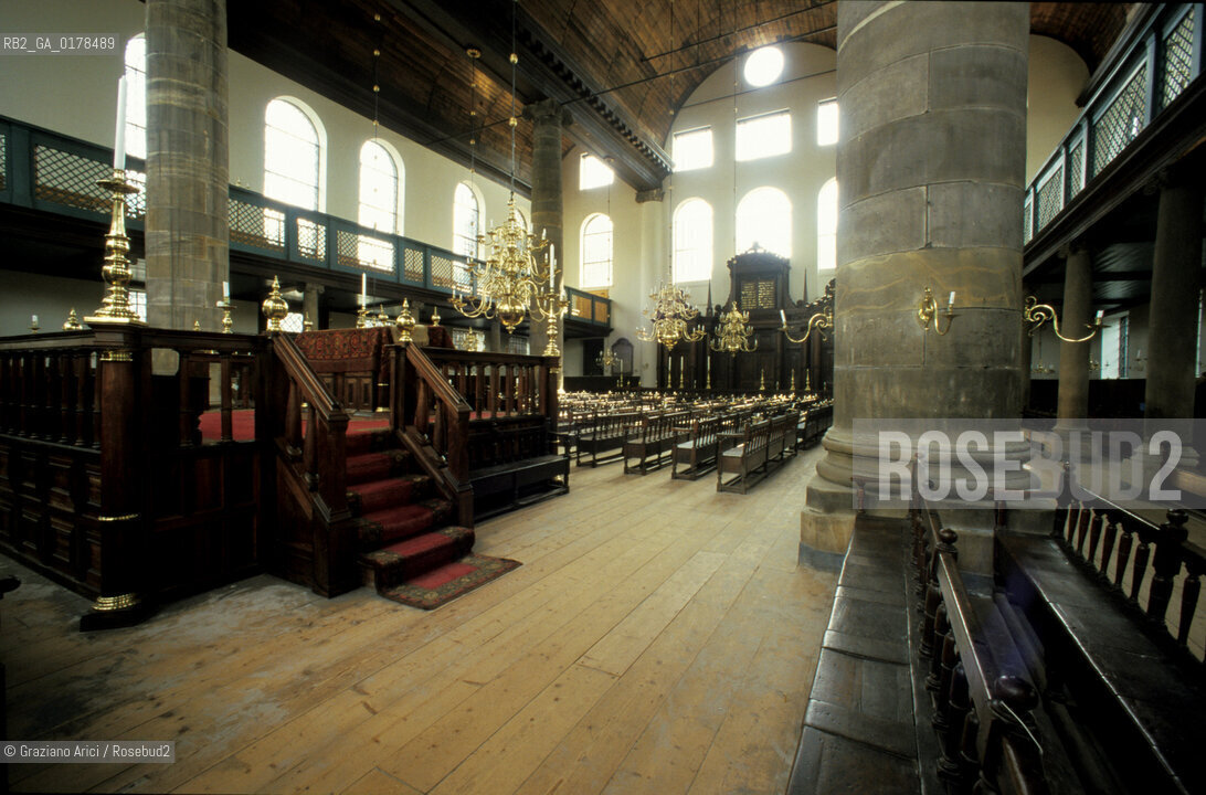 OLANDA , AMSTERDAM : LA GRANDE SINAGOGA PORTOGHESE - ESNOGA -  © 2002 Graziano Arici/Rosebud2 / EBREI / GEO