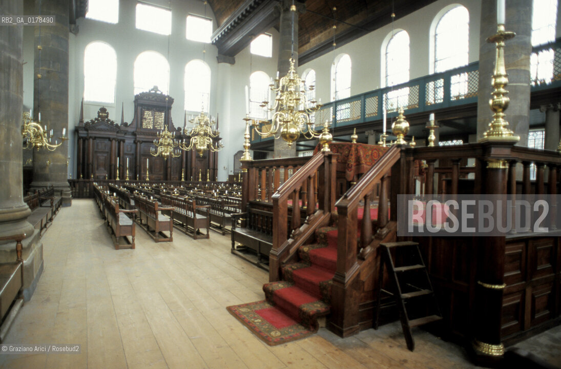 OLANDA , AMSTERDAM : LA GRANDE SINAGOGA PORTOGHESE - ESNOGA -  © 2002 Graziano Arici/Rosebud2 / EBREI / GEO