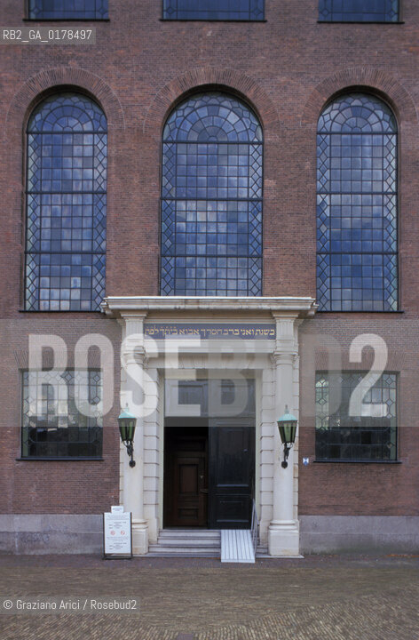 OLANDA , AMSTERDAM : LA GRANDE SINAGOGA PORTOGHESE - ESNOGA -  © 2002 Graziano Arici/Rosebud2 / EBREI / GEO