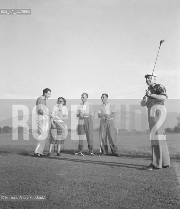 THE KING LEOPOLD III OF BELGIUM AT THE GOLF CLUB - LAUSANNE - 195? - © ARCHIVIO Graziano Arici/Rosebud2  / NOBILTA/ RE