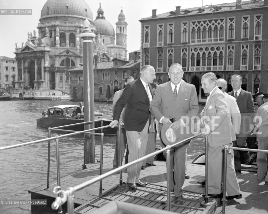 THE POLITICIAN PAUL G. HOFFMAN ( E.C.A.  ECONOMIC COOPERATION ADMINISTRATION) - VENICE - 1949 - © ARCHIVIO Graziano Arici/Rosebud2  / POLITICA