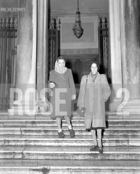 THE PRINCESS OF LUXEMBURG AT THE LA FENICE THEATRE - 1947 - © ARCHIVIO Graziano Arici/Rosebud2  / NOBILTA / PRINCIPE / TEATRO LA FENICE