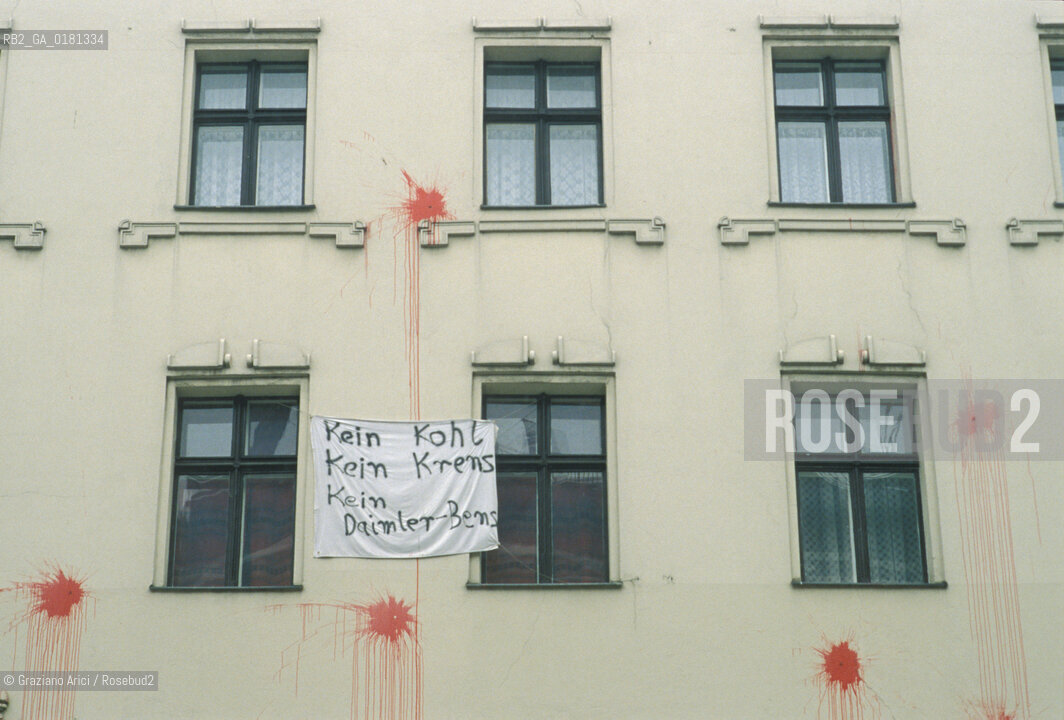 (GERMANIA) BERLINO 1989 : QUARTIERE KREUZBERG - CASE OCCUPATE  - ©Graziano Arici/Rosebud2 / GEO /