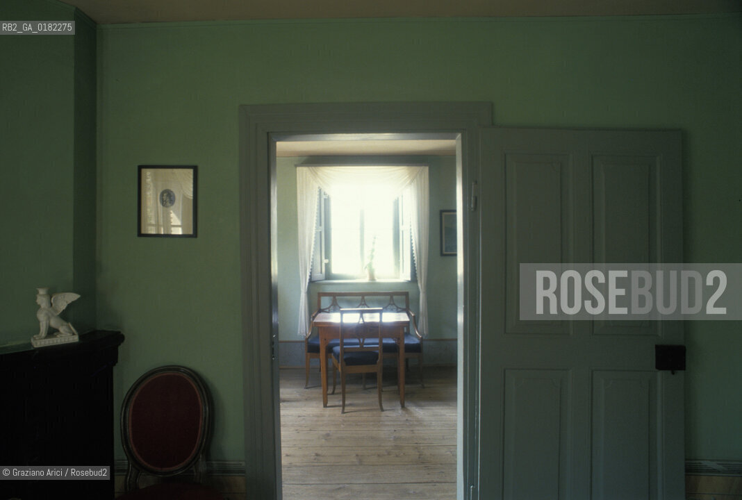 GERMANIA (TURINGIA) WEIMAR  : CASA DI CAMPAGNA DI GOETHE - INTERNI - © 1994 Graziano Arici/Rosebud2 / GEO / LETTERATURA