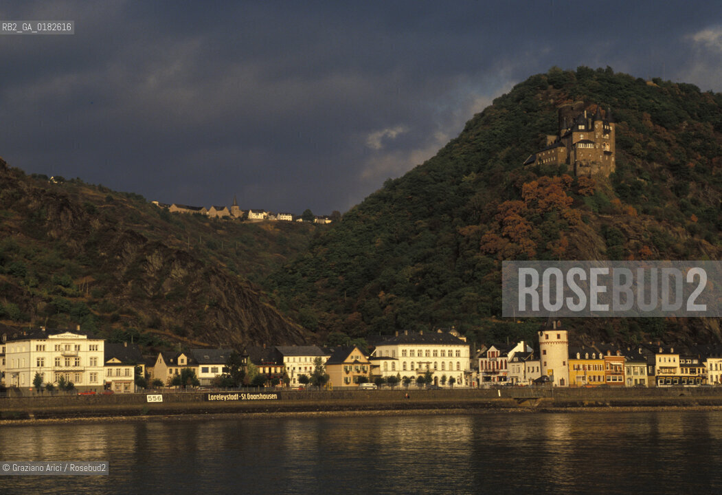 GERMANIA ( PALATINATO ) ST.GOARSHAUSEN IL CASTELLO MAUS:  IL FIUME RENO     - © 1996 Graziano Arici/Rosebud2 / GEO / RENO