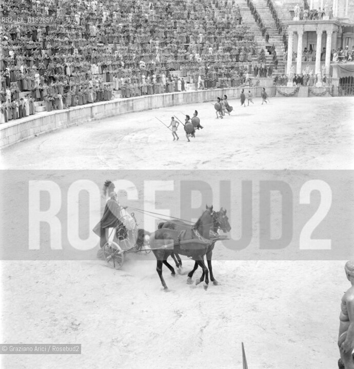 THE SET OF THE MOVIE BARABBA DIRECTED BY RICHARD FLEISCHER - 1962 - © ARCHIVIO Graziano Arici/Rosebud2  / CINEMA / SET
