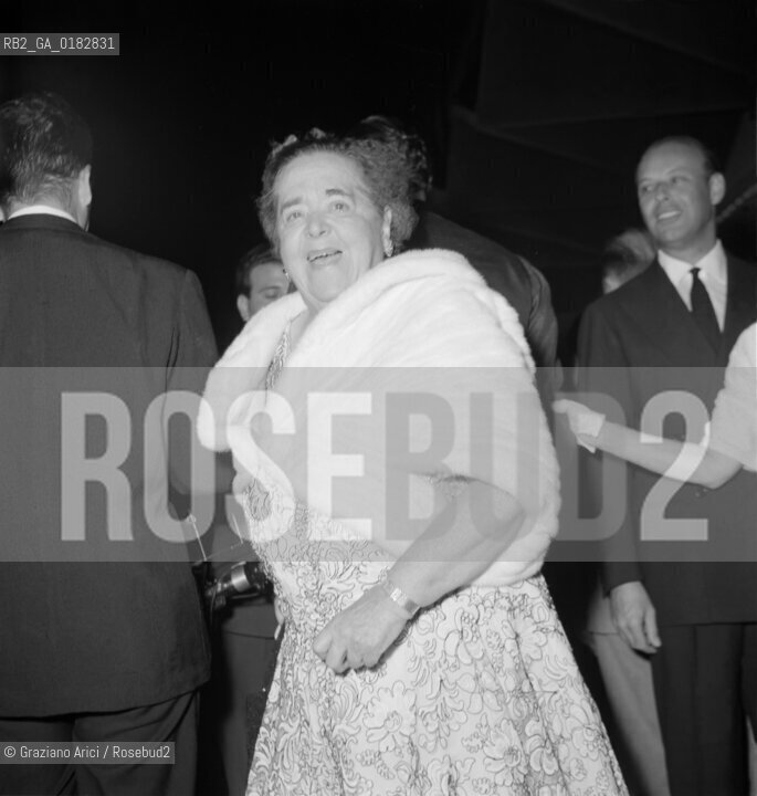 THE JOURNALIST ELSA MAXWELL AT THE XVI INTERNATIONAL FILM FESTIVAL IIN VENICE LIDO - 1955 - © ARCHIVIO Graziano Arici/Rosebud2  / VARIE / GIORNALISTA / LETTERATURA / MOSTRA DEL CINEMA