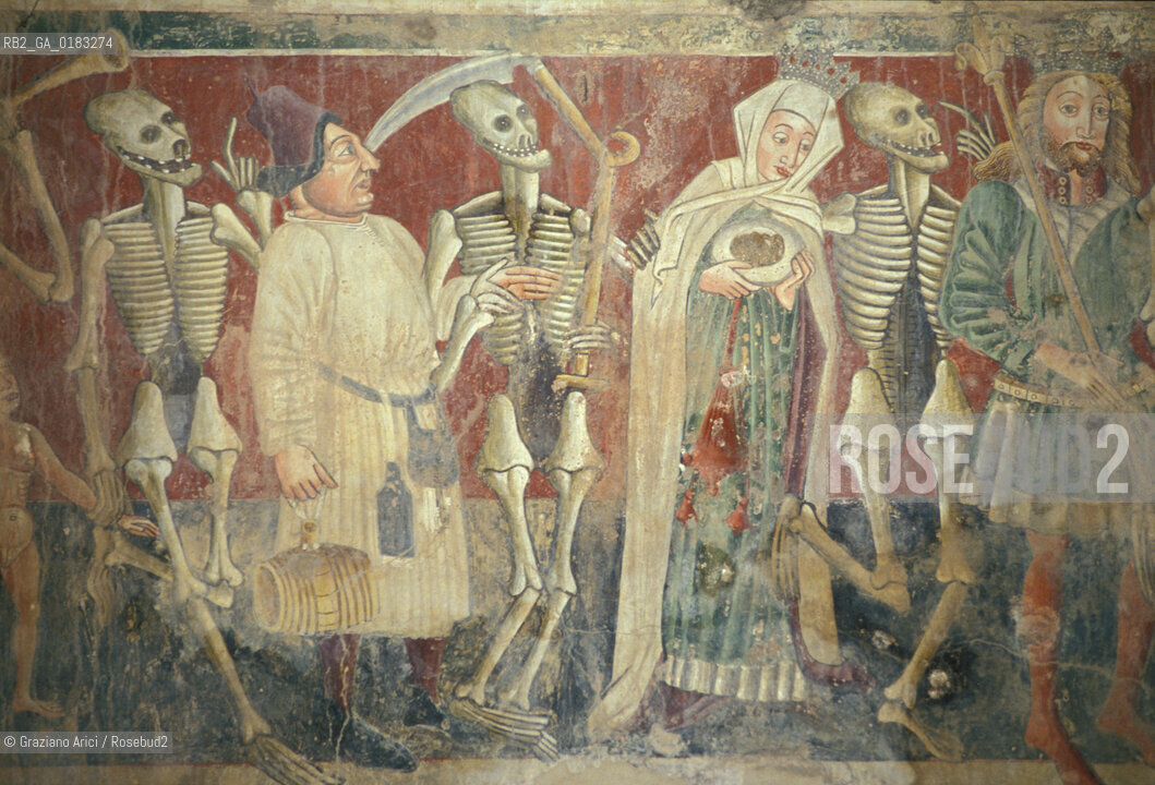 ( CROAZIA  ) ISTRIA - BERAM : SANTUARIO DI S.MARIA DI VERMO ( LASTRA - SVETA MARJIA NA SKRILJINAH ) - DANZA MACABRA   - © 2001 Graziano Arici/Rosebud2 / GEO / LINGUA / MINORANZA