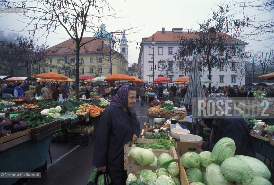 ( SLOVENIA  ) LUBIANA -  IL MERCATO   - © 2001 Graziano Arici/Rosebud2 / GEO /
