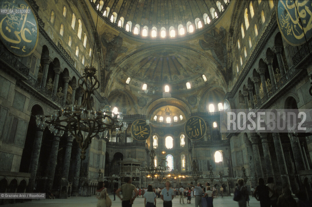 ( TURCHIA ) ISTANBUL : SANTA SOFIA   - © 1986 Graziano Arici/Rosebud2 / GEO / CUPOLA