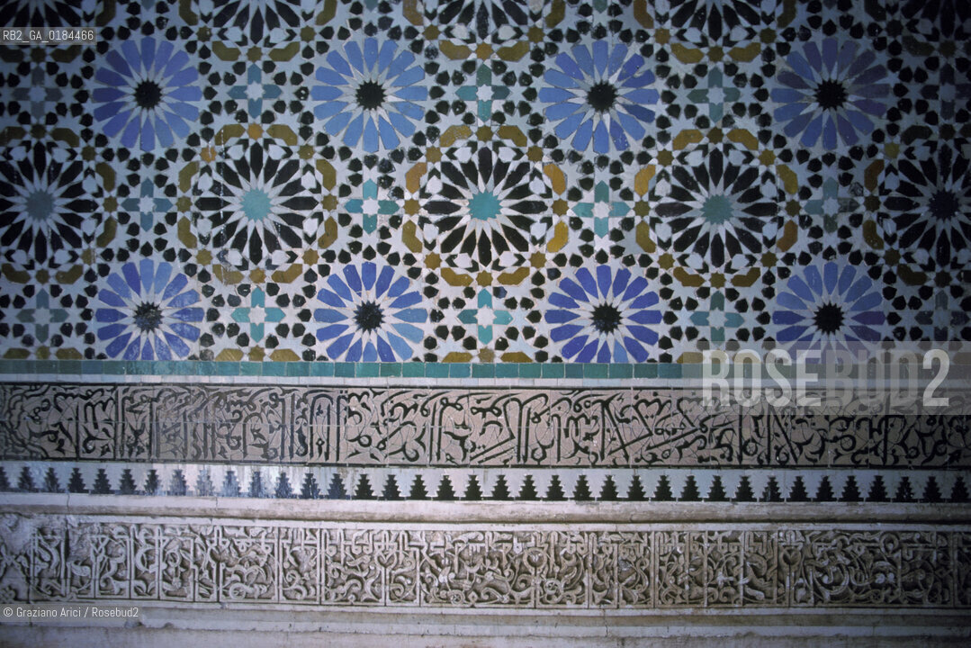 ( MAROCCO ) MARRAKECH :  MEDINA -  TOMBE SAADIANE  - © 1996 Graziano Arici/Rosebud2 / GEO