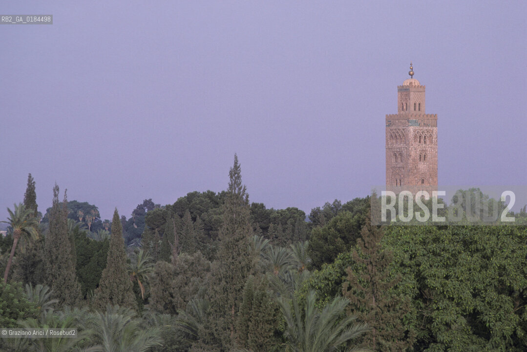 ( MAROCCO ) MARRAKECH :  -  IL MINARETO KOUTOUBIA - © 1996 Graziano Arici/Rosebud2 / GEO